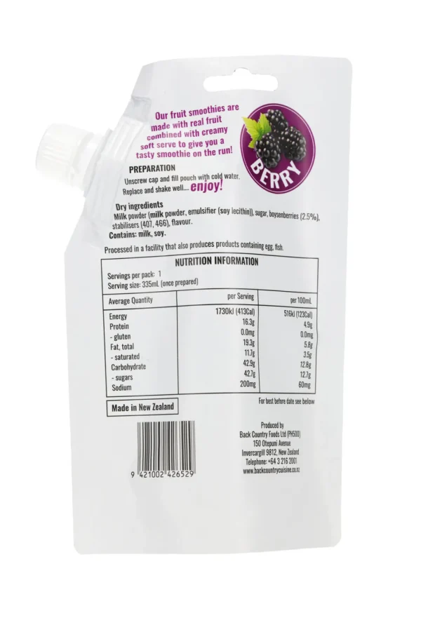 Back Country Cuisine Berry Smoothie —85 G>Macpac Store