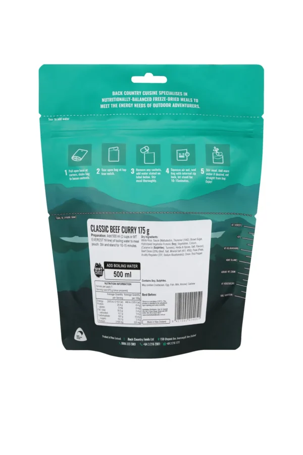 Back Country Cuisine Classic Beef Curry —175 G>Macpac Outlet