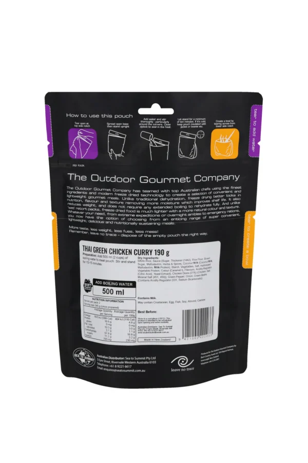 The Outdoor Gourmet Company Thai Green Chicken Curry —190 G>Macpac Best