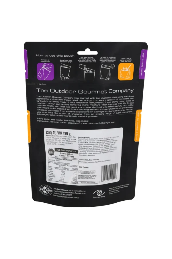 The Outdoor Gourmet Company Coq Au Vin —190 G>Macpac Online