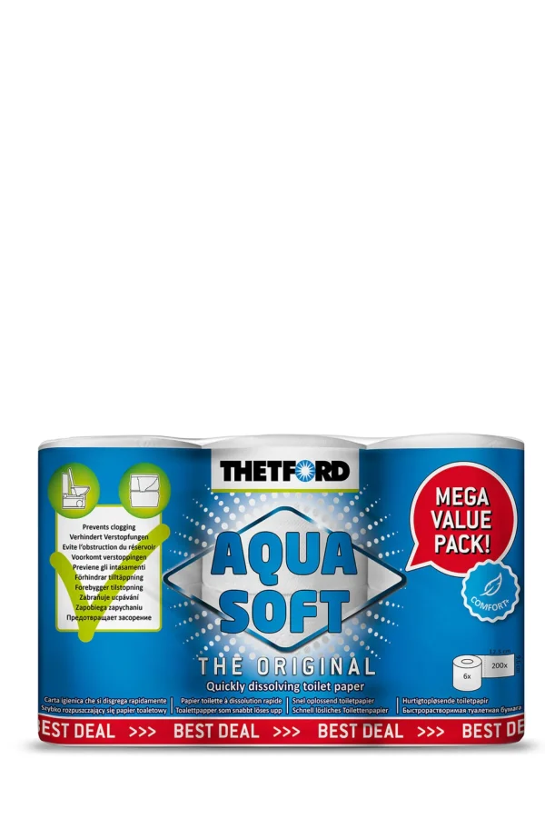 Thetford Aqua-Soft® Toilet Tissue — 6 Roll Pack>Macpac Clearance