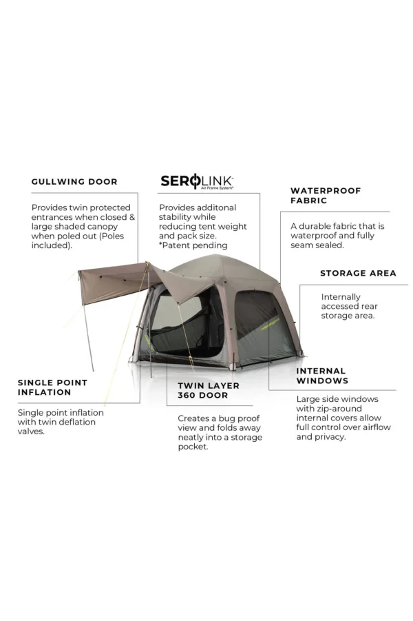 Zempire Pronto 4 V2 4 Person Air Tent>Macpac Best