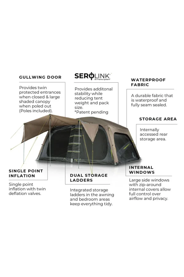 Zempire Pronto 10 V2 10 Person Air Tent>Macpac Cheap
