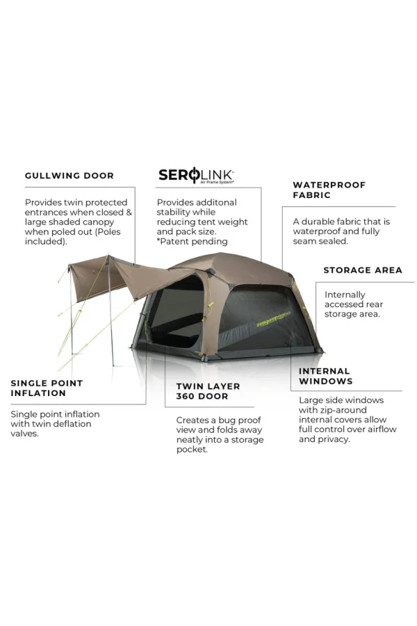 Zempire Pronto 5 V2 5 Person Air Tent>Macpac Discount
